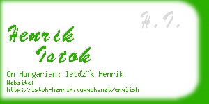 henrik istok business card